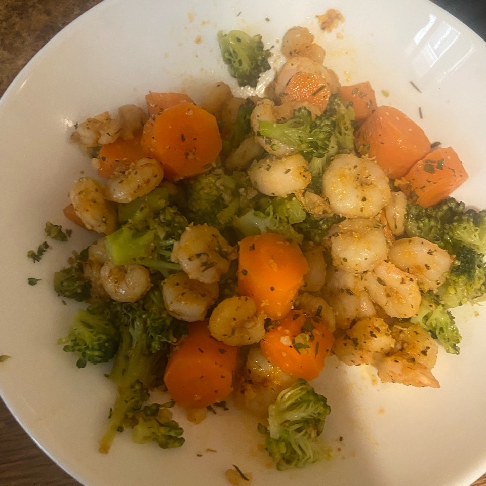 Verduras con gambas al ajillo Verduras con gambas al ajillo