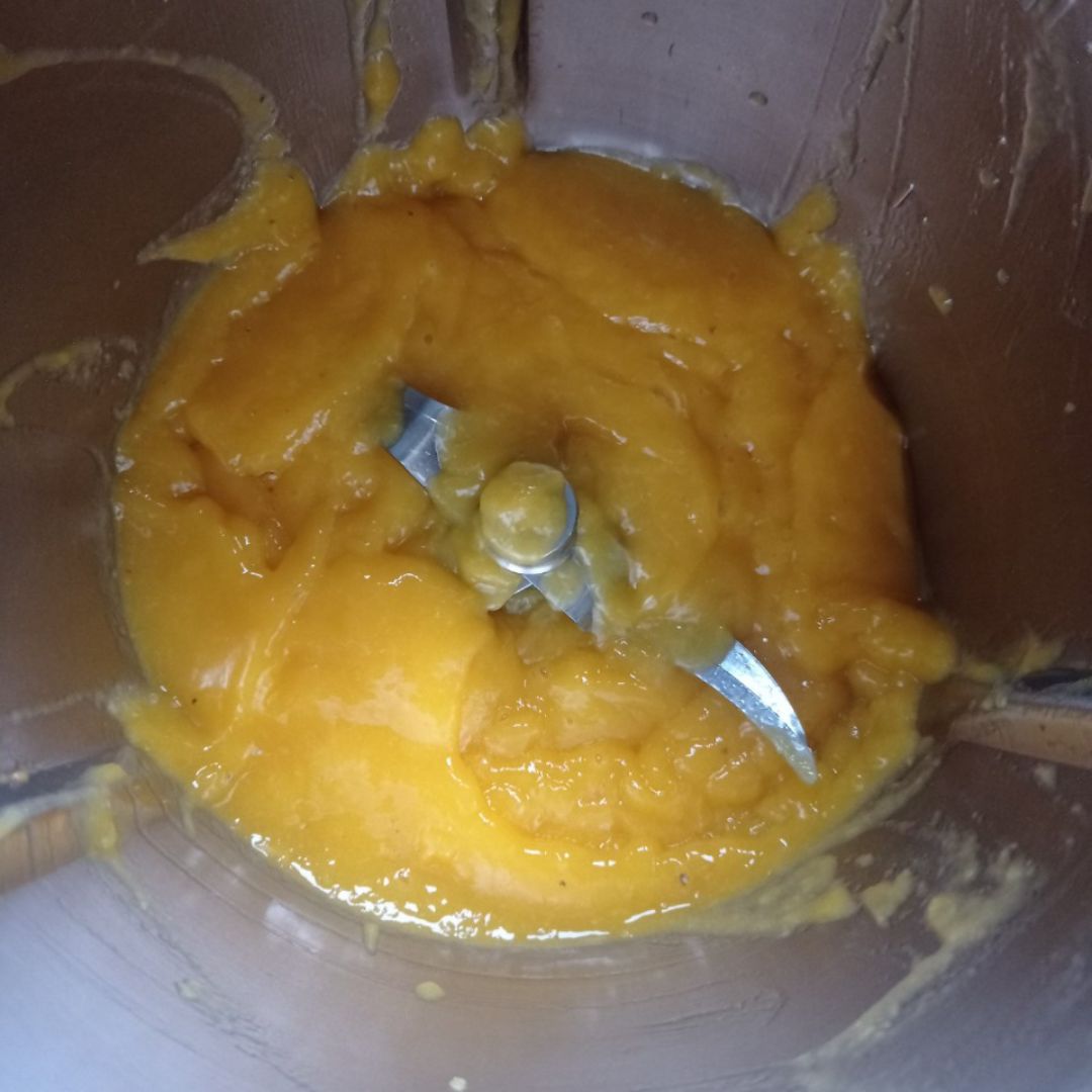 Cheesecake cebra 🦓 de mango 🥭 y coco 🥥 Paso 4 Cheesecake cebra 🦓 de mango 🥭 y coco 🥥 Paso 4