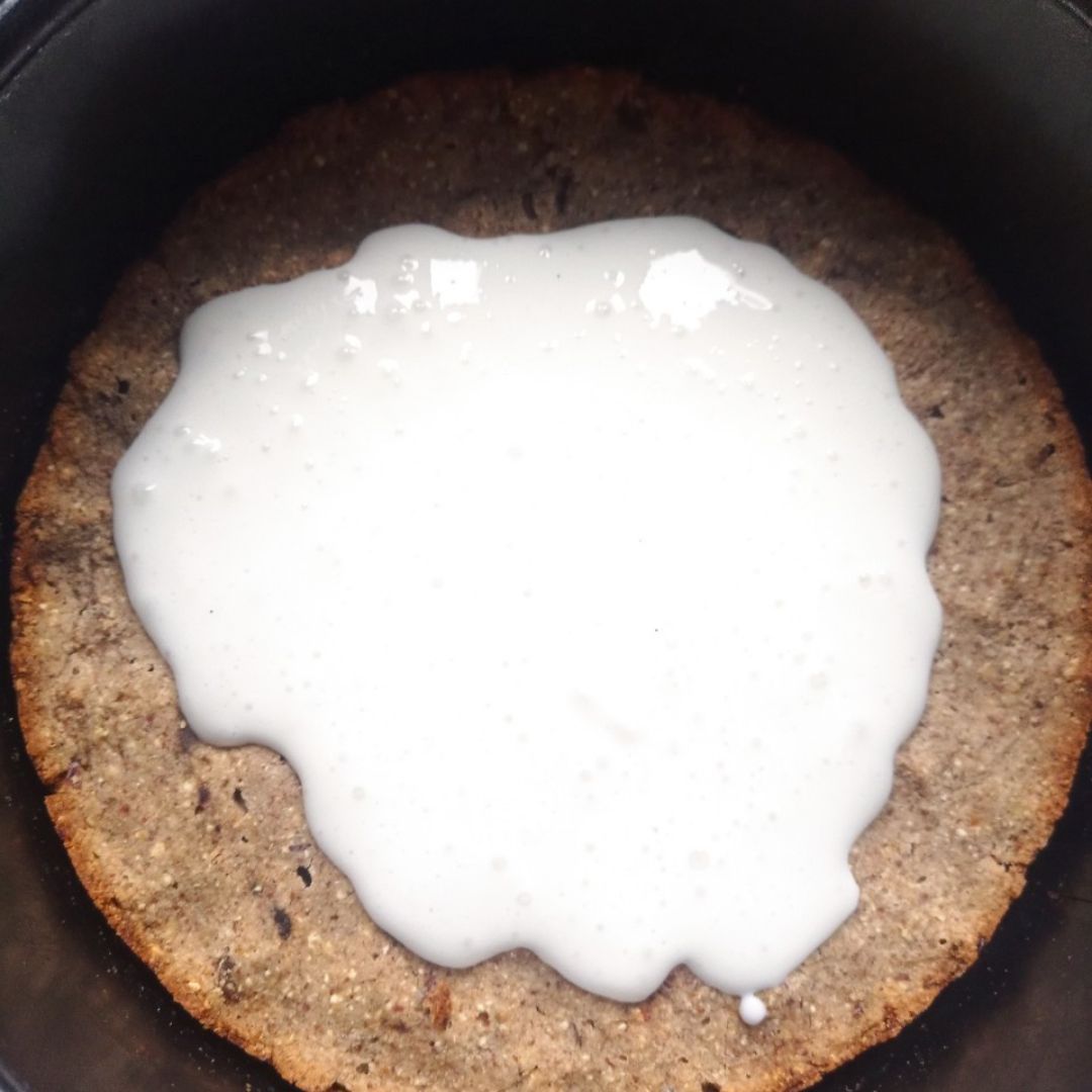 Cheesecake cebra 🦓 de mango 🥭 y coco 🥥 Paso 10 Cheesecake cebra 🦓 de mango 🥭 y coco 🥥 Paso 10