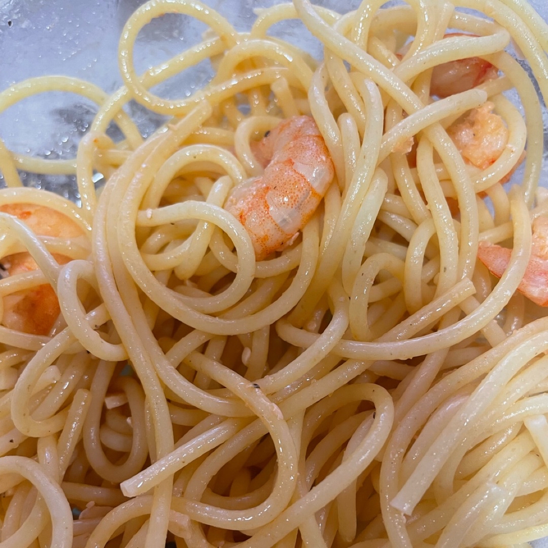 Espaguetis con gambas Espaguetis con gambas