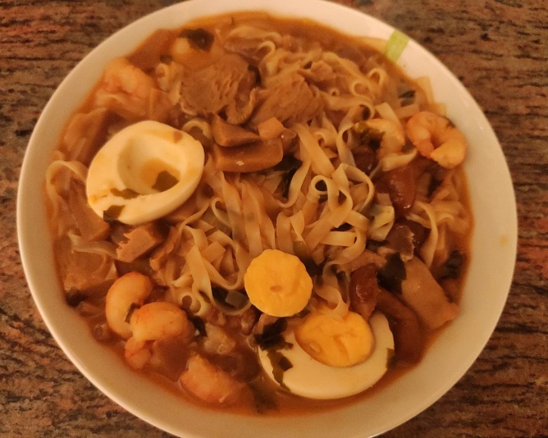 Ramen de gambas y setas Ramen de gambas y setas