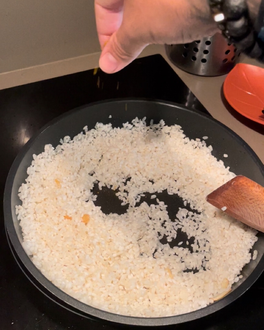 Arroz con sobrasada y bacalao Paso 4 Arroz con sobrasada y bacalao Paso 4