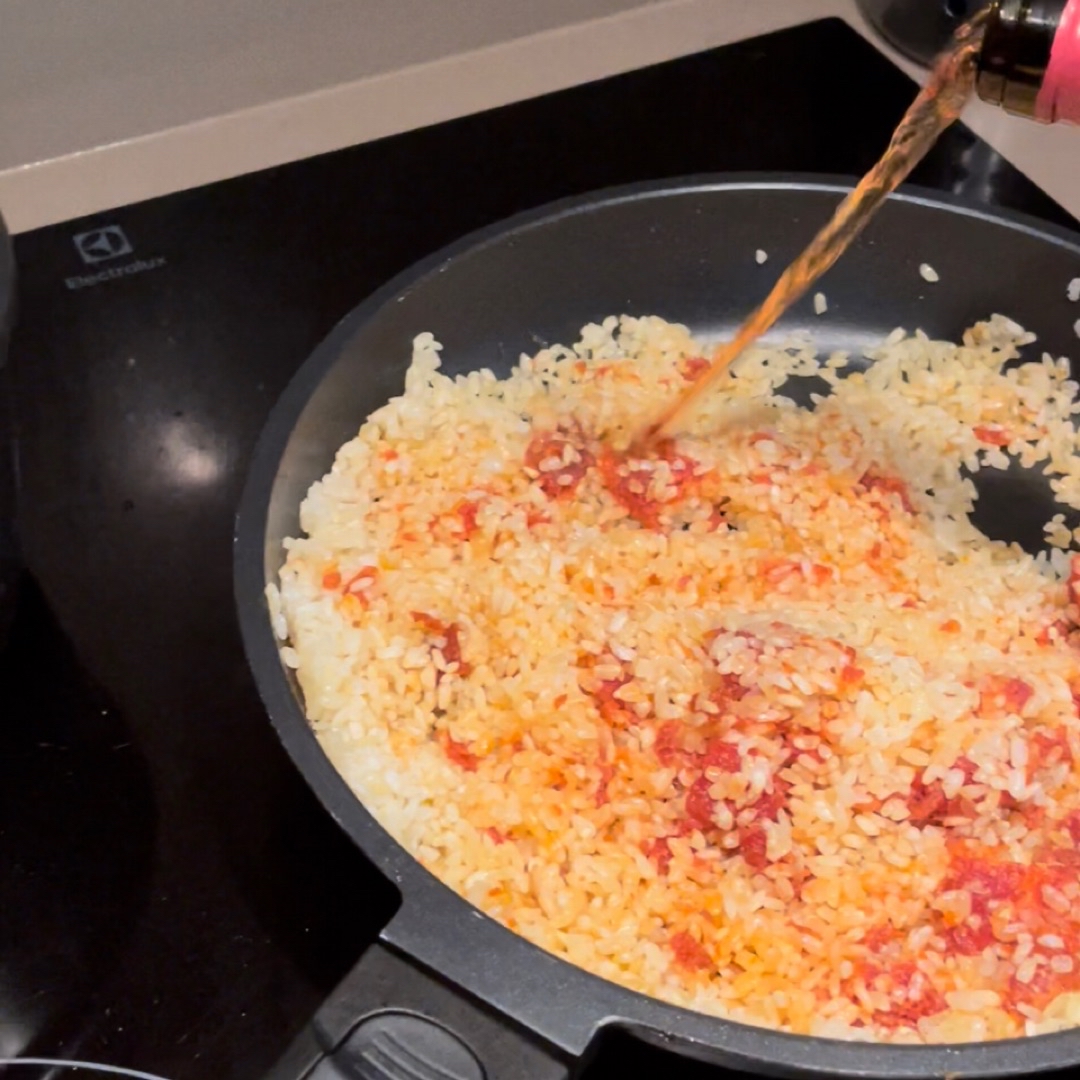 Arroz con sobrasada y bacalao Paso 6 Arroz con sobrasada y bacalao Paso 6