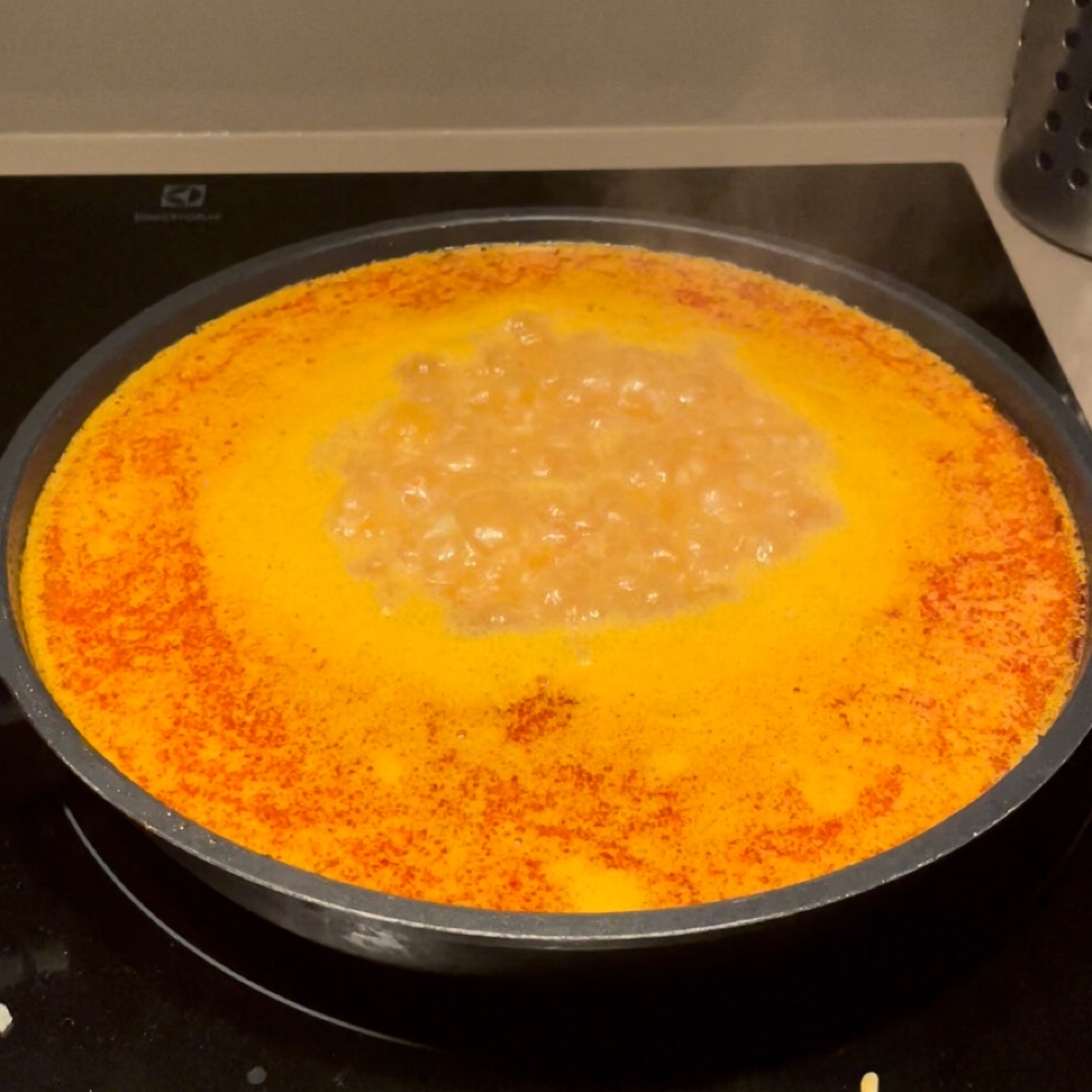 Arroz con sobrasada y bacalao Paso 8 Arroz con sobrasada y bacalao Paso 8