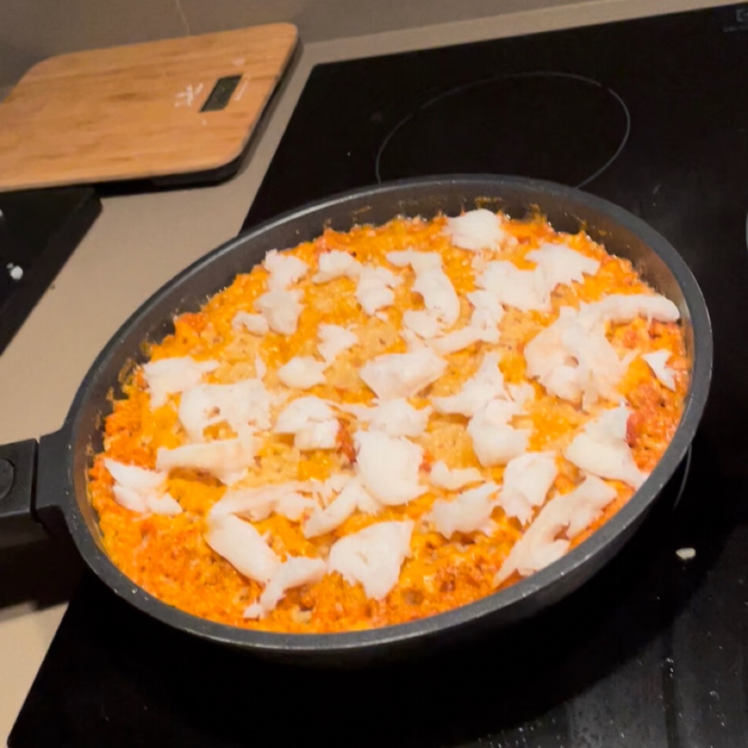 Arroz con sobrasada y bacalao Paso 10 Arroz con sobrasada y bacalao Paso 10