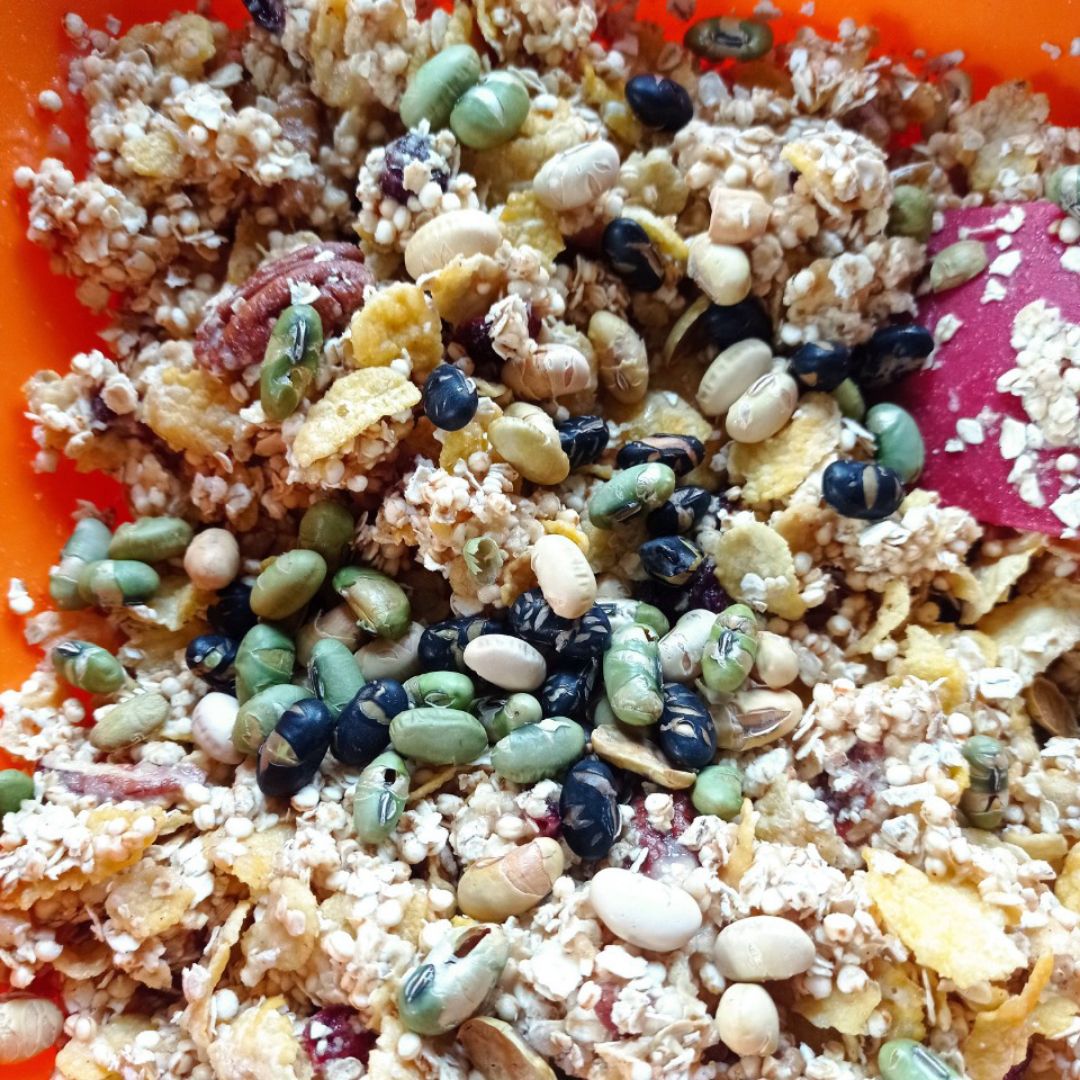 Granola con sabor a manzana 🍎 y almendra 😍😍 Paso 4 Granola con sabor a manzana 🍎 y almendra 😍😍 Paso 4