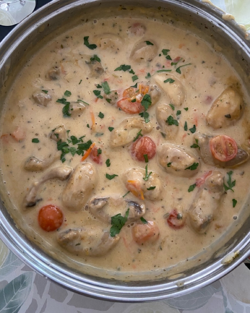 Champiñones cremosos Champiñones cremosos