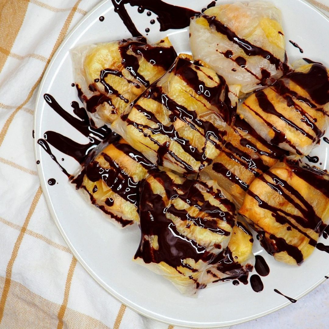 Bocaditos de plátano y crema de cacahuete Bocaditos de plátano y crema de cacahuete