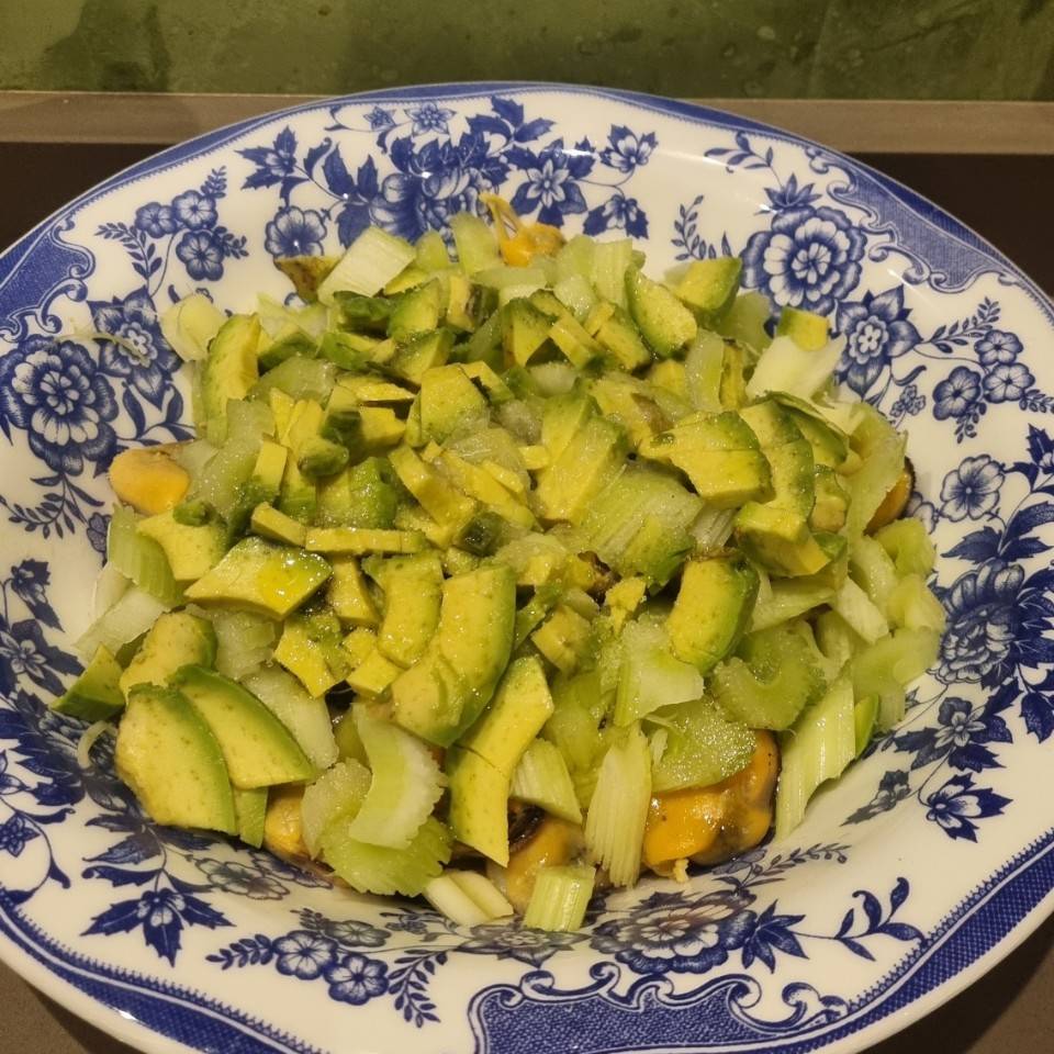 Ensalada de pasta con mejillones 