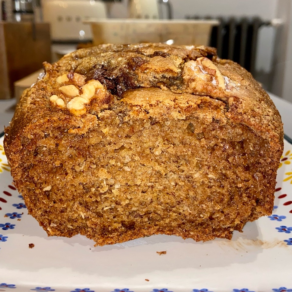 Bizcocho integral de banana y coco