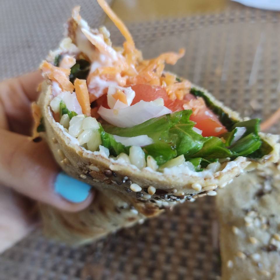 Wraps de harina de garbanzo dos ingredientes Wraps de harina de garbanzo dos ingredientes
