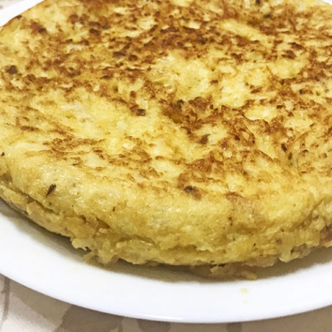 Tortilla de huevo y coliflor