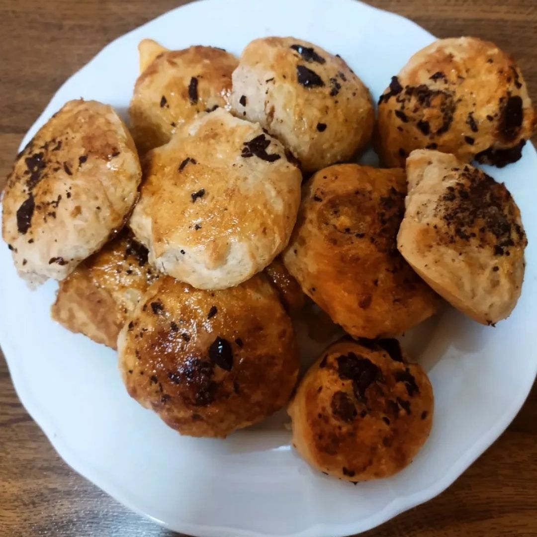 Bollitos esponjosos con chocolate