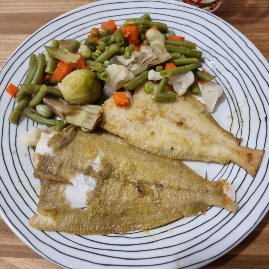 Gallos con menestra de verduras Gallos con menestra de verduras