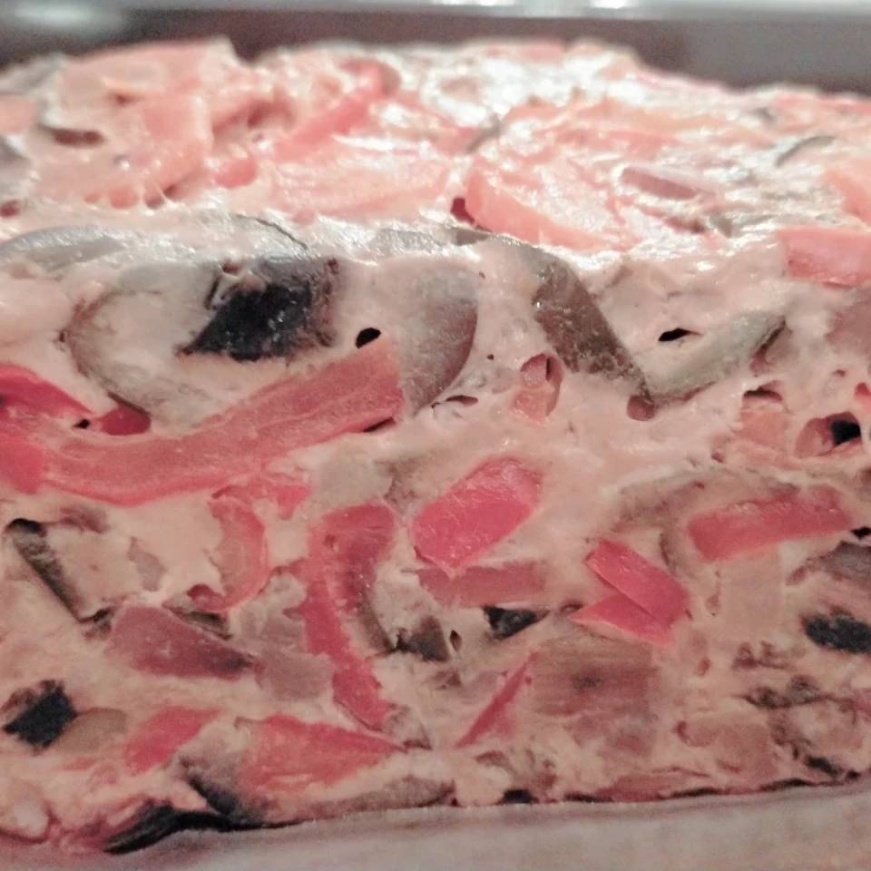 Pastel de verduras y granada
