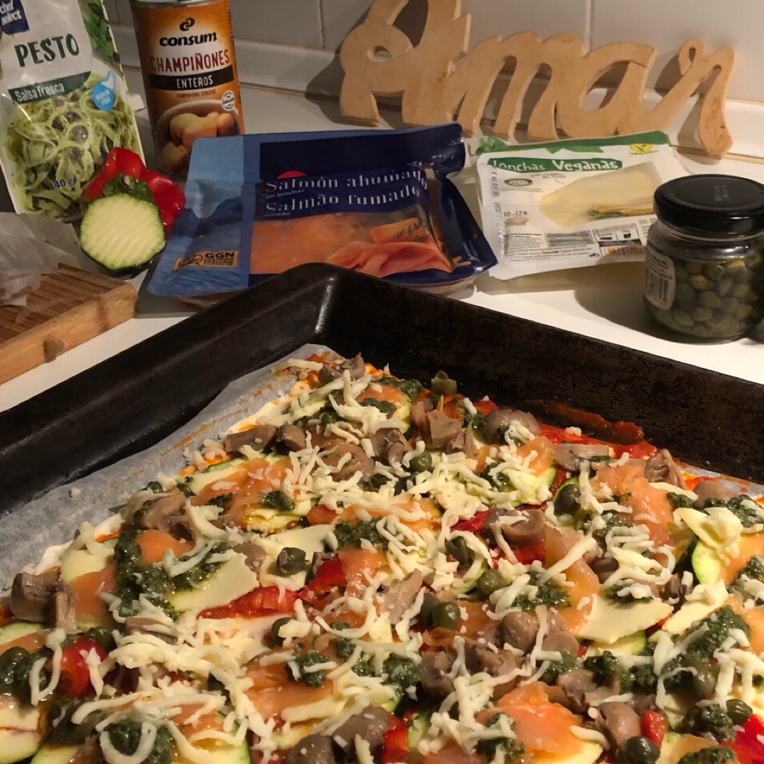 Pizza con pesto ☺️ Paso 0 Pizza con pesto ☺️ Paso 0