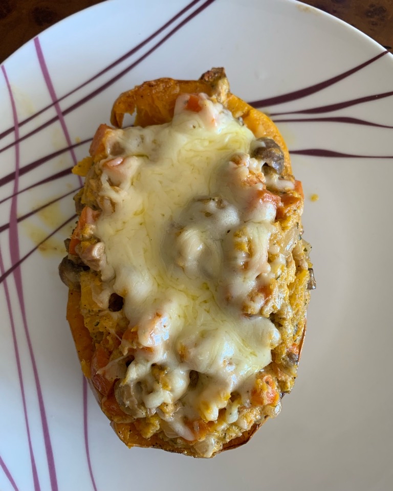 Calabaza asada rellena Calabaza asada rellena