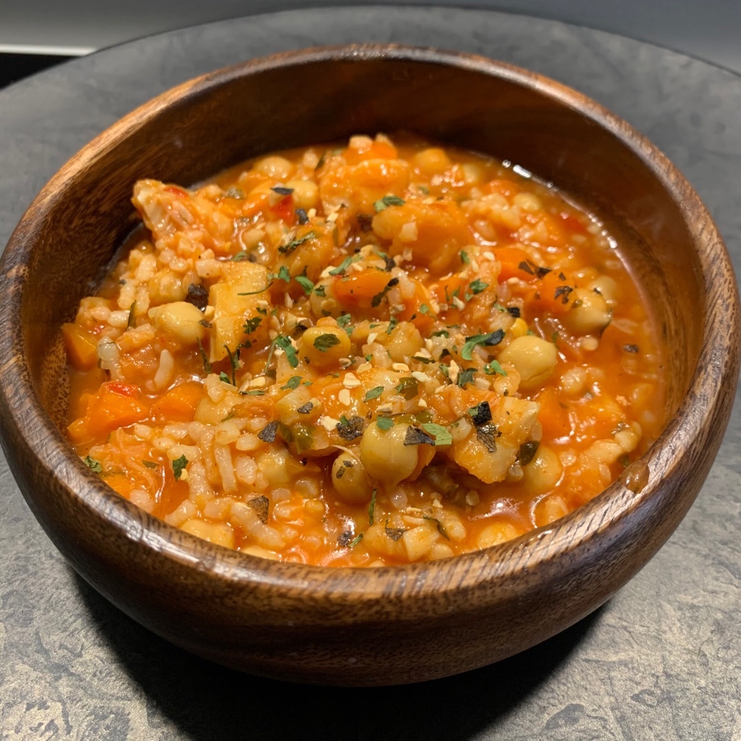 Garbanzos con arroz y bacalao Garbanzos con arroz y bacalao