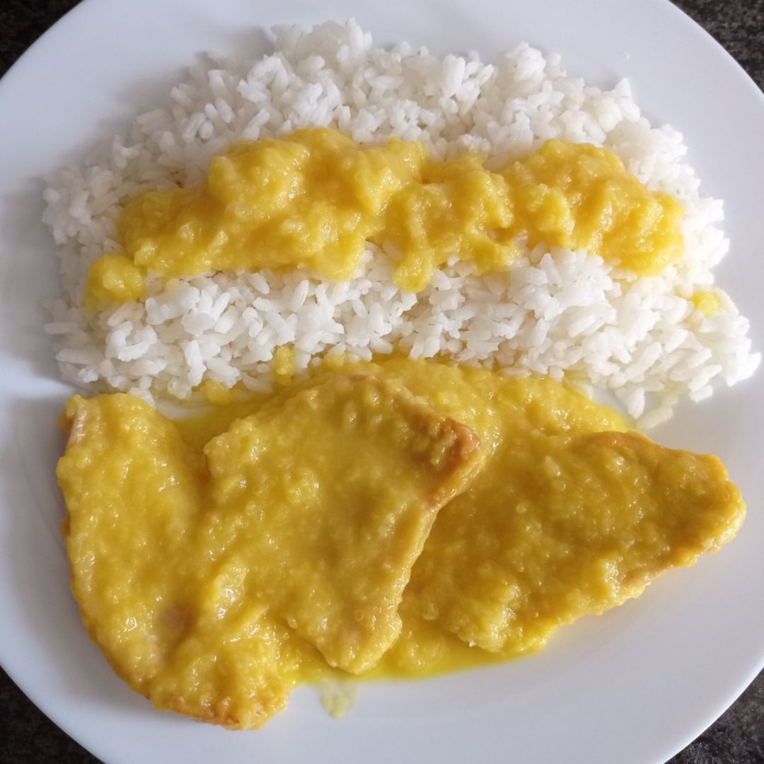 Pollo con salsa de piña y naranja 💛🧡 Pollo con salsa de piña y naranja 💛🧡