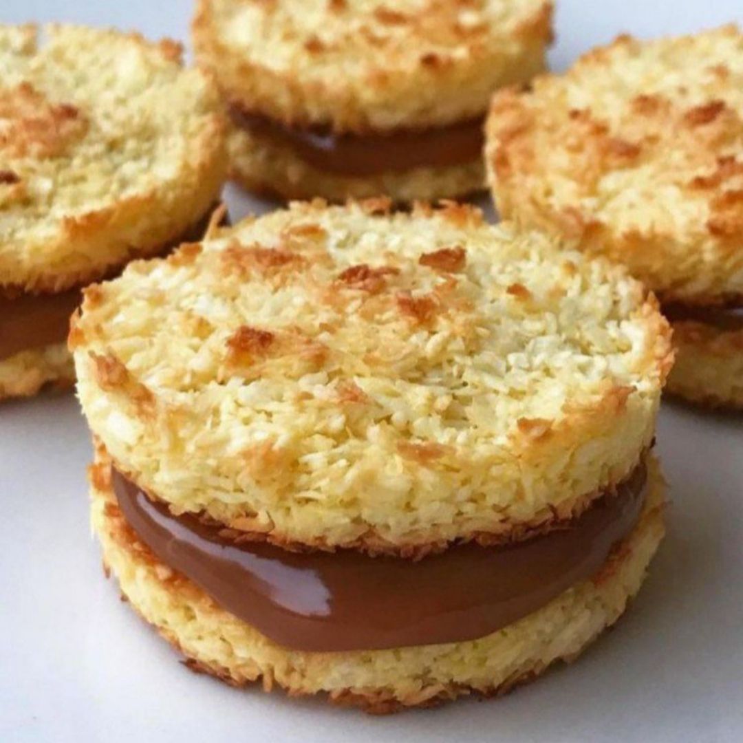 Alfajores de coco y avena 