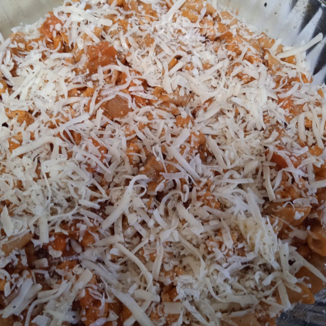 Macarrones boloñesa con soja texturizada🍝 Paso 7 Macarrones boloñesa con soja texturizada🍝 Paso 7