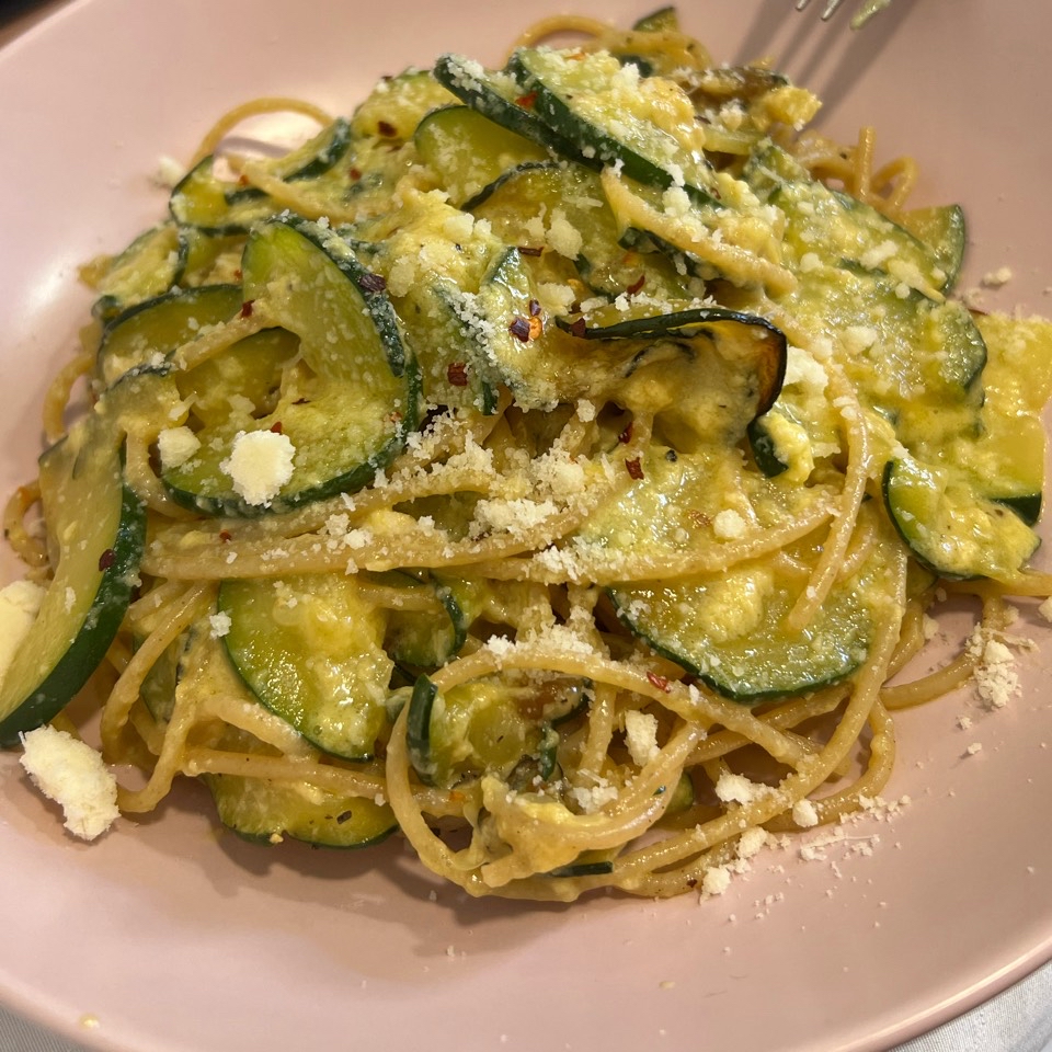 Carbonara de calabacín Carbonara de calabacín
