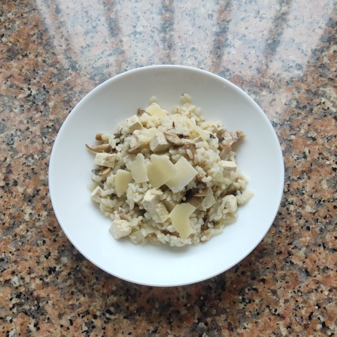 Risotto de champiñones y tofu Paso 3 Risotto de champiñones y tofu Paso 3