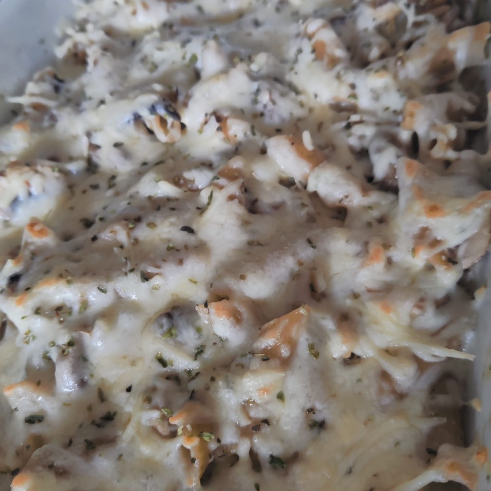 Macarrones con champiñones y bechamel Macarrones con champiñones y bechamel