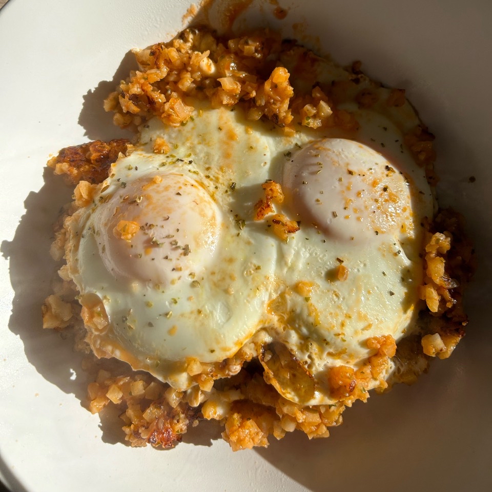 Falso arroz a la cubana con coliflor Falso arroz a la cubana con coliflor