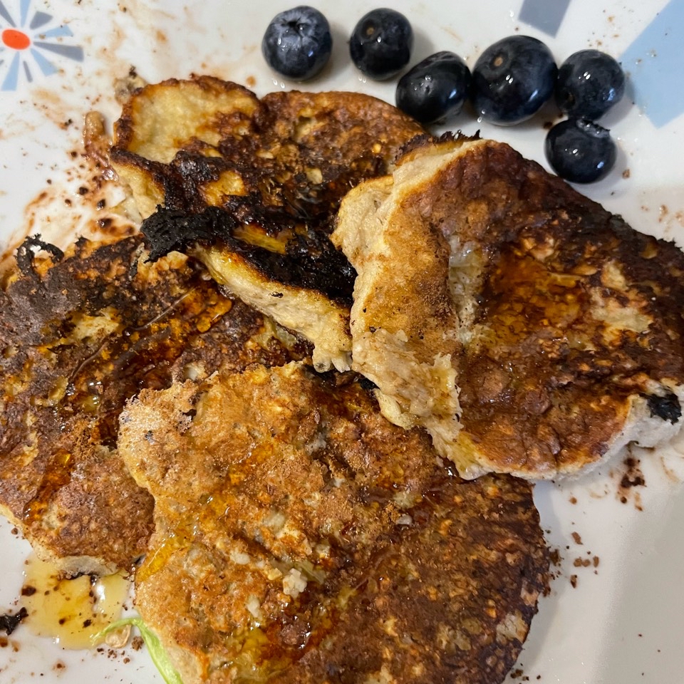 Tortitas de avena, plátano y huevos Tortitas de avena, plátano y huevos