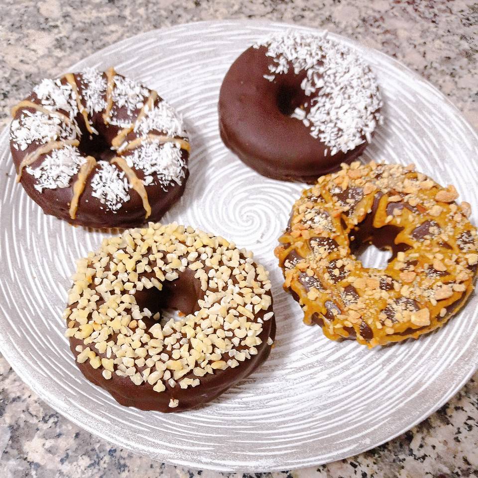 Donuts 🍩 de boniato🍠 y  plátano 🍌