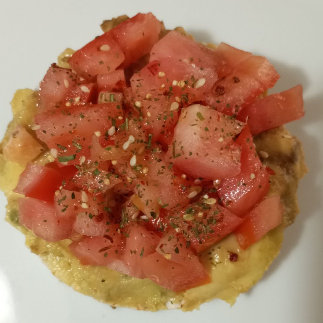 Tortita con aguacate y tomate 🍅 🥑 Paso 3 Tortita con aguacate y tomate 🍅 🥑 Paso 3