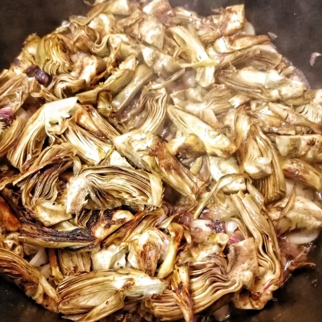 Calamares con alcachofas y arroz integral Paso 5 Calamares con alcachofas y arroz integral Paso 5