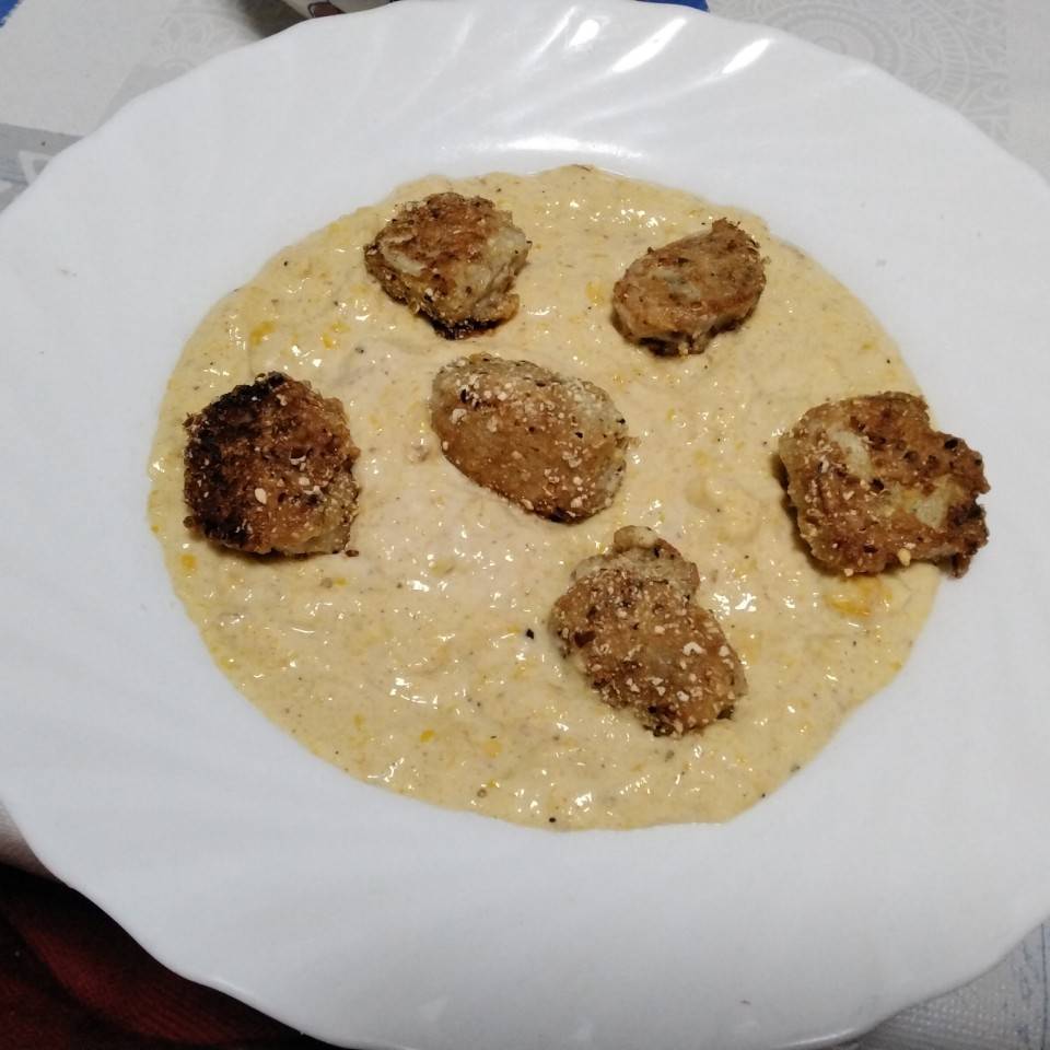 Alcachofas rebozadas con maiz Alcachofas rebozadas con maiz