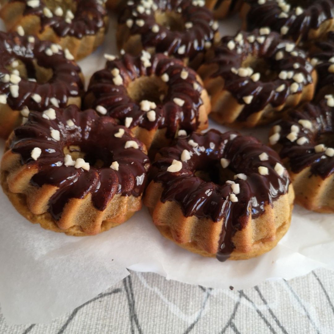 Donuts de plátano y zanahoria Donuts de plátano y zanahoria