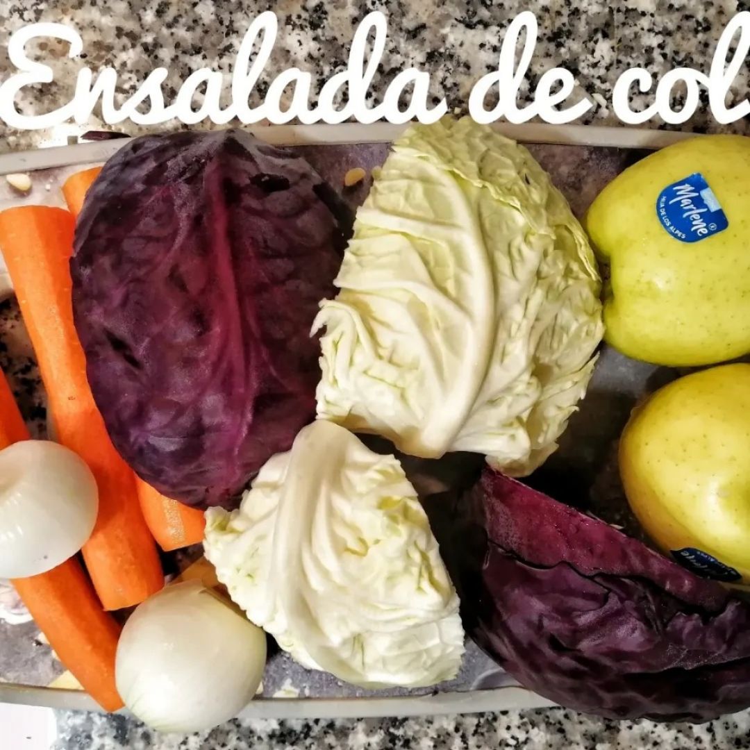 Ensalada de col Paso 0