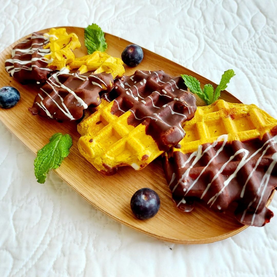  🎃 🍫 Gofres de calabaza y chocolate 