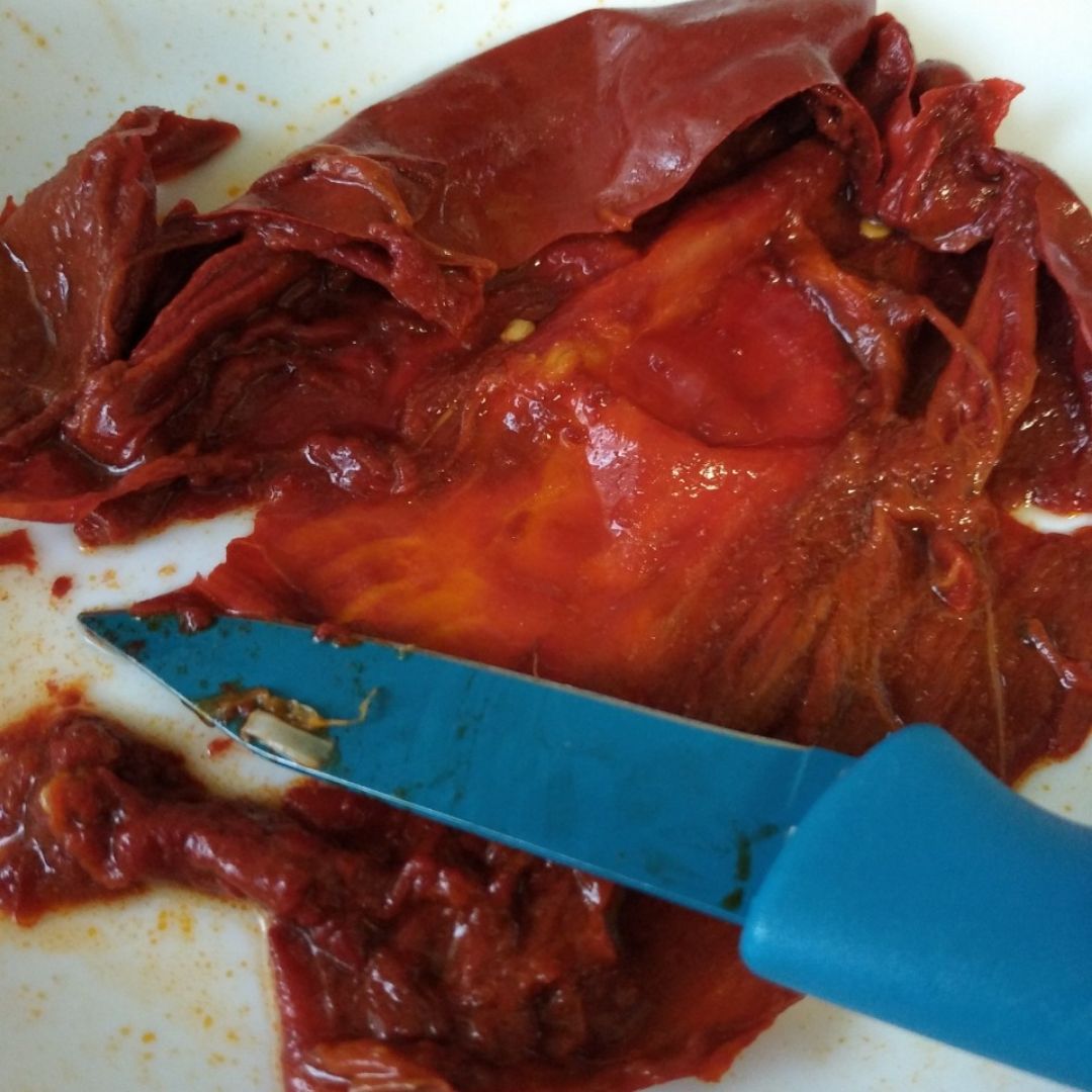 Coles de Bruselas con salsa de pimientos Paso 0 Coles de Bruselas con salsa de pimientos Paso 0