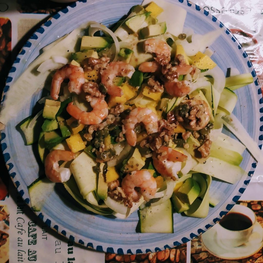 🥒ENSALADA DE CALABACIN Y GAMBONES🦞 🥒ENSALADA DE CALABACIN Y GAMBONES🦞