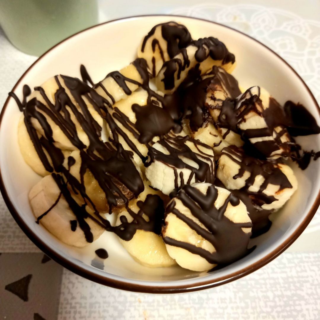 Plátano con chocolate Plátano con chocolate