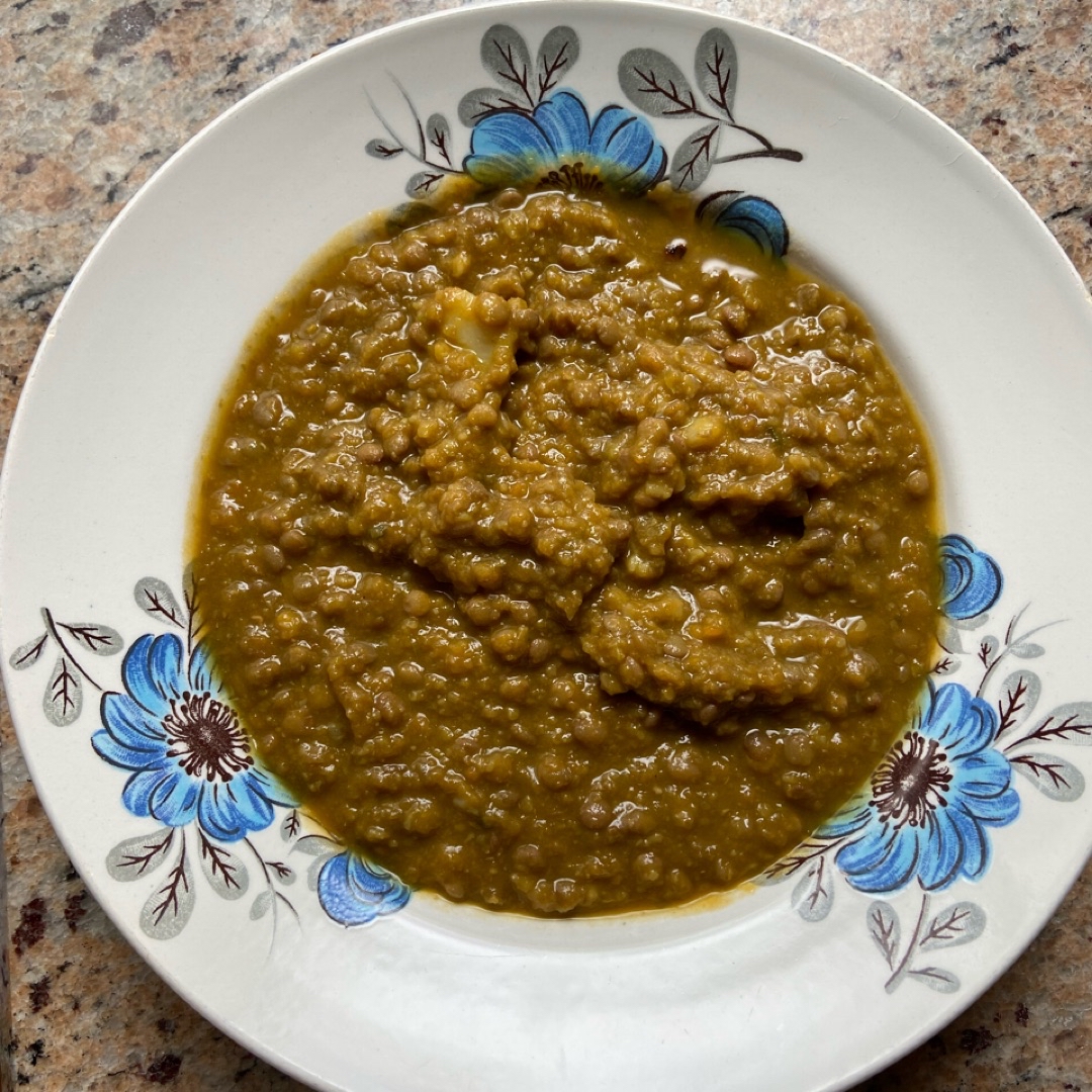 Lentejas con verduras y papas Lentejas con verduras y papas