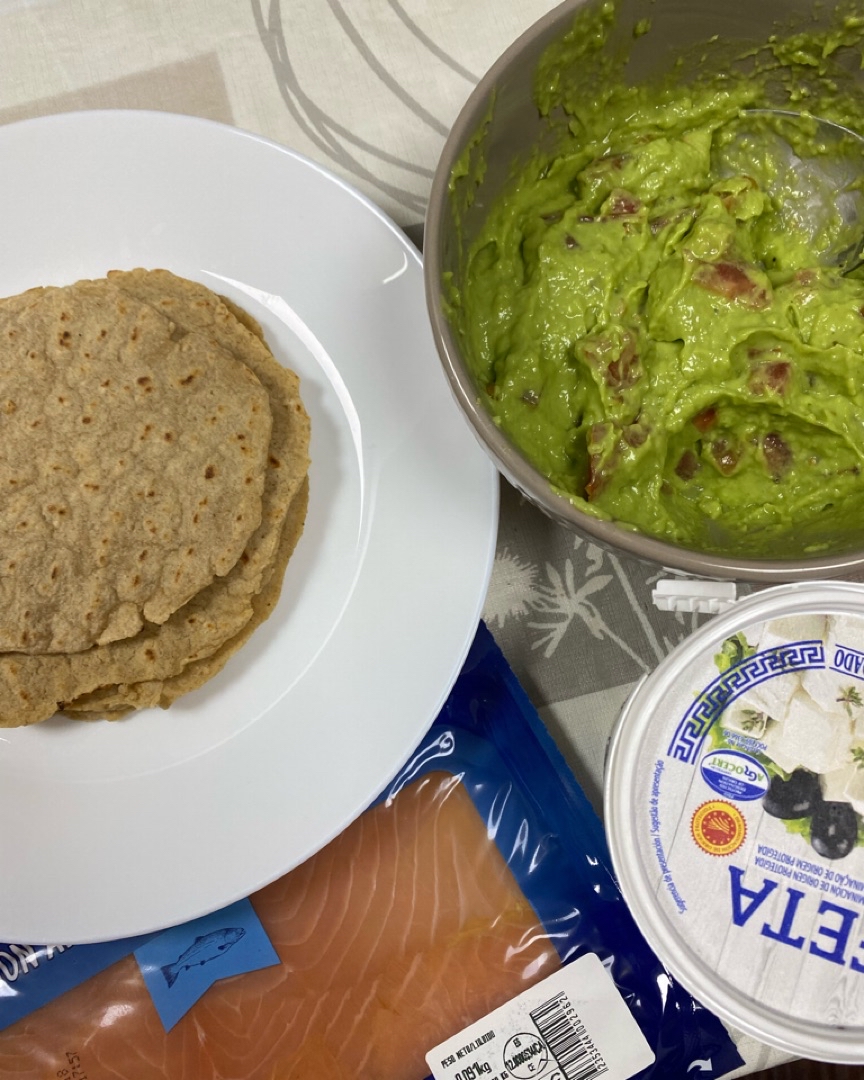 Tacos de avena con salmón ahumado Paso 3 Tacos de avena con salmón ahumado Paso 3