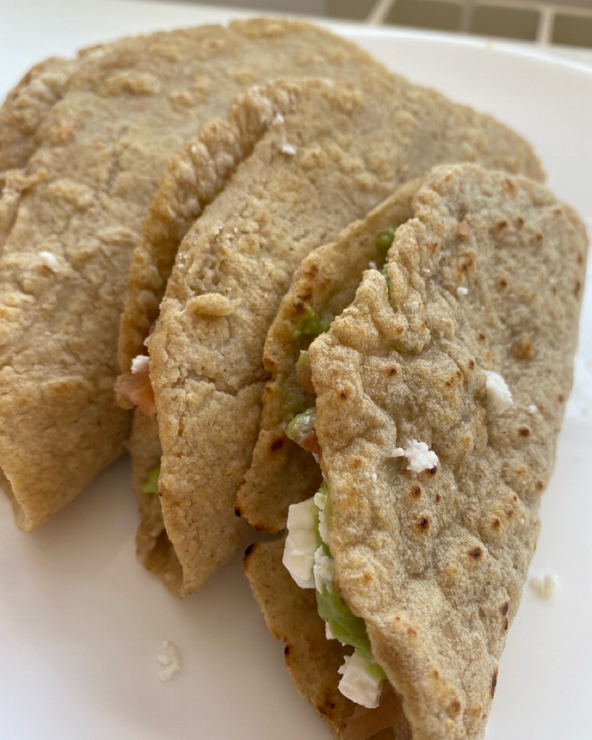 Tacos de avena con salmón ahumado Paso 3 Tacos de avena con salmón ahumado Paso 3