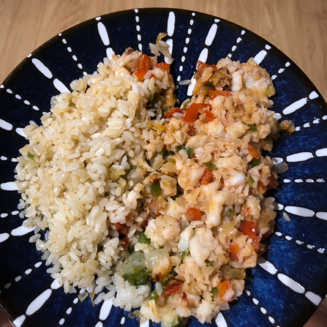 Merluza con verdura y arroz Merluza con verdura y arroz