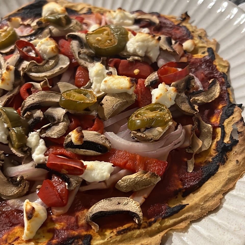 Pizza base garbanzos Pizza base garbanzos