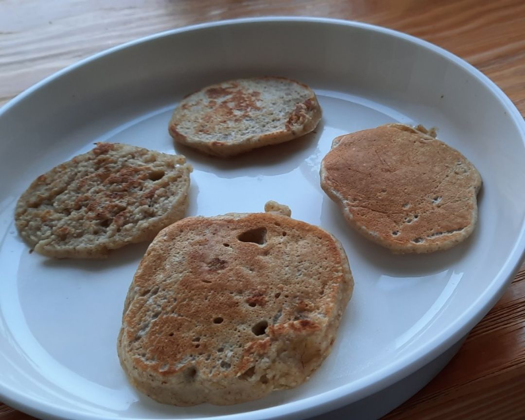 Tortitas con plátano y canela (bebe +6meses)