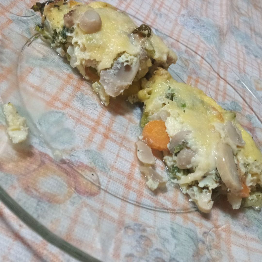 soufflé de zapallo y champiñones