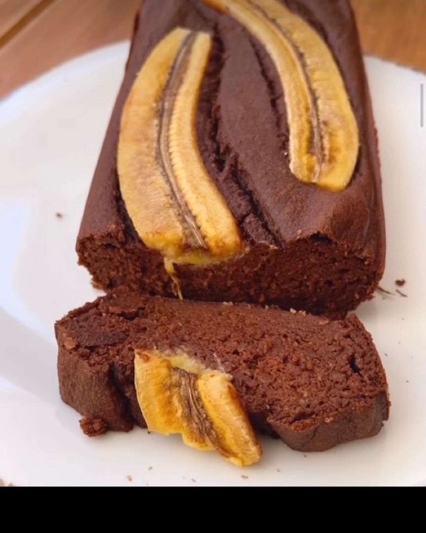 Bizcocho de plátano y cacao