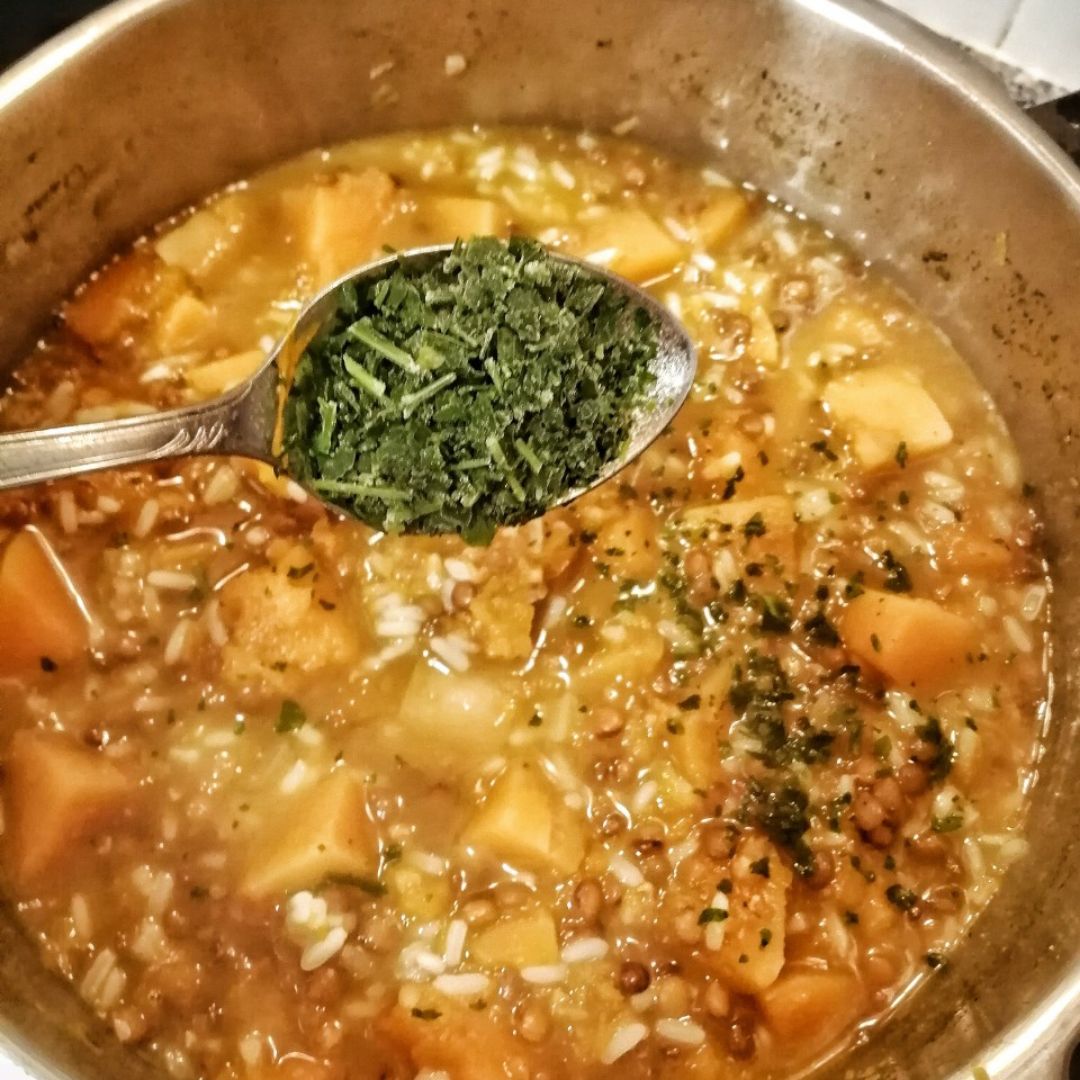Lentejas con arroz Paso 10 Lentejas con arroz Paso 10