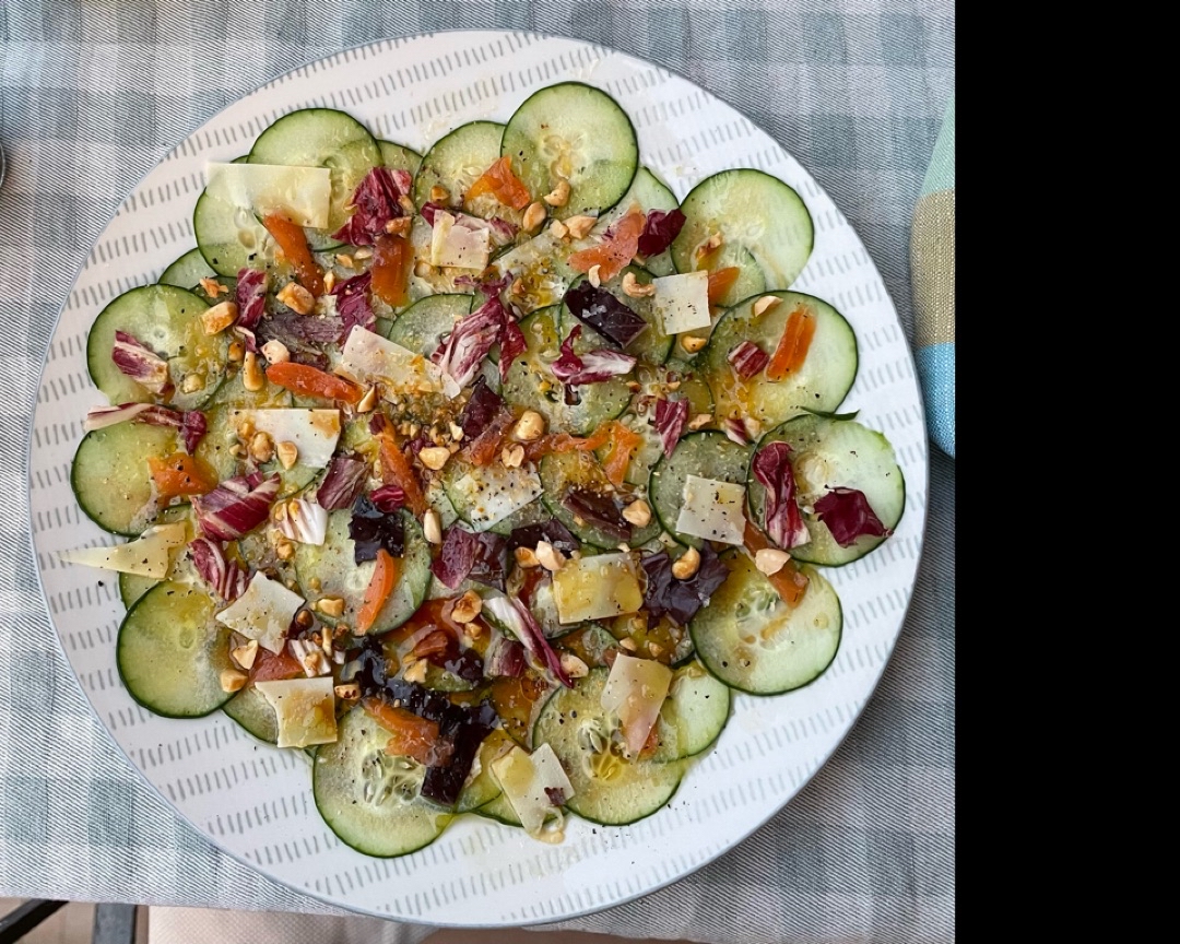 Carpaccio de pepino Carpaccio de pepino